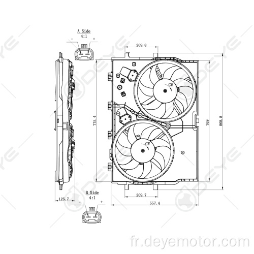 8EW351040-611 1362916080 069422577010 Refroidissement du ventilateur du moteur